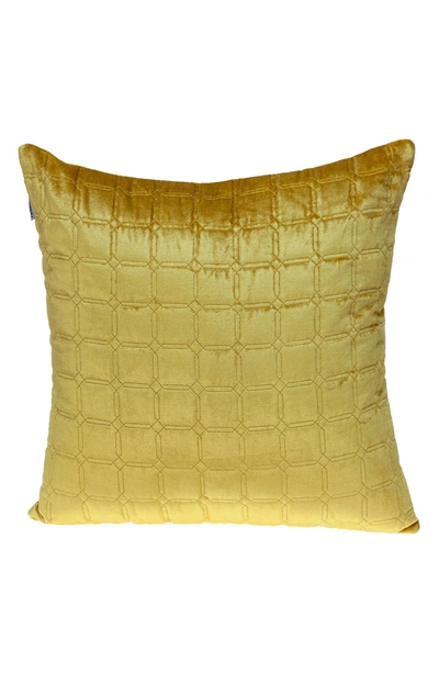 Parkland Collection Marrisa Velvet Throw Pillow In Yellow