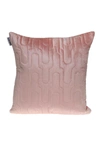 Parkland Collection Basil Quilted Velvet Throw Pillow In Pink