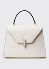 Valextra Iside Media Envelope Flap Top-handle Bag In Mo Oyster