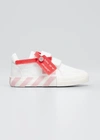 OFF-WHITE GIRL'S ARROW CANVAS GRIP-STRAP LOW-TOP SNEAKERS, TODDLER/KIDS
