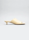 Bottega Veneta Stretch Napa Kitten-heel Mule Sandals In Moon Beam