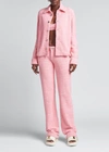 Bottega Veneta Woven-jacquard Toweling Button-down Jacket In Amarone-noce