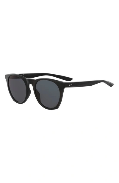 Nike Essential Horizon 51mm Sunglasses In Black/silver/polarized Grey