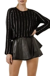 Endless Rose Sequins Detail Sweater In Black