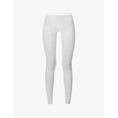 Givenchy Embroidered High-rise Stretch-mesh Leggings In White