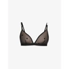 Givenchy 4g Jacquard Mesh Triangle Bra In Black