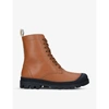 LOEWE COMBAT LEATHER ANKLE BOOTS