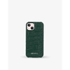 MINTAPPLE GREEN ALLIGATOR-EMBOSSED LEATHER IPHONE 13 CASE