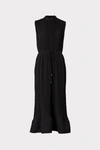 MILLY MELINA SOLID PLEATED DRESS