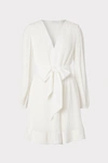 Milly Women's Liv Pleated Belted Minidress In White