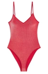 Onia Jane One-piece Swimsuit In Red Rock