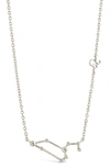 Sterling Forever 14k Gold Plated Station Constellation Pendant Necklace In Silver - Leo
