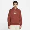 Nike Sportswear Club Fleece Men's Pullover Hoodie In Redstone