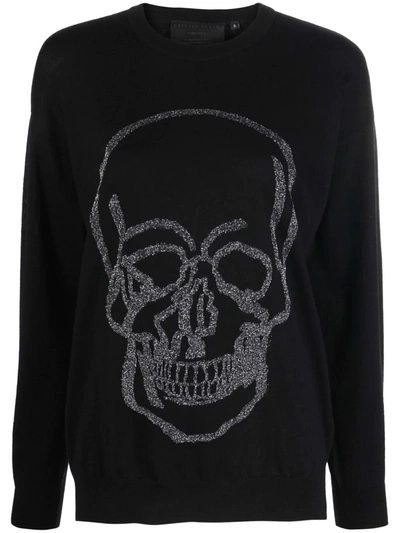 Philipp Plein Skull-print Jumper In Schwarz