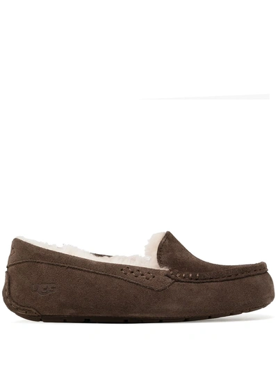 Ugg Dakota Shearling-lined Loafers In Braun