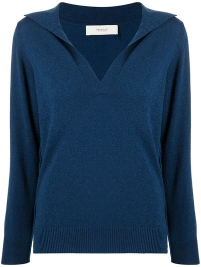 Pringle Of Scotland Polo-style Jumper In Navy