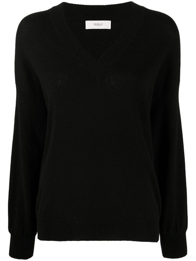 Pringle Of Scotland V-neck Long Sleeve Jumper In Schwarz