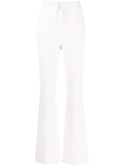 Alberta Ferretti Rainbow Week Reloaded Flared Pants In Bianco
