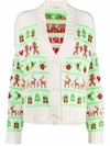 Philosophy Di Lorenzo Serafini The Christmas Jumper White Wool Blend Cardigan