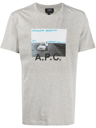 Apc Lucien Photographic-print T-shirt In Grau