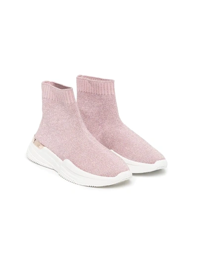 Mallet Kids' Runner Glittered Trainers In Pink