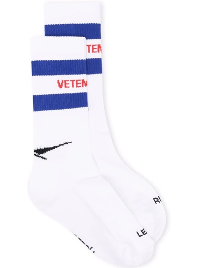 Vetements Logo-print Socks In White