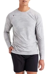 Rhone Crew Neck Long Sleeve T-shirt In Gray Heather Camo