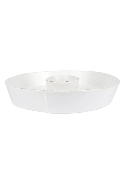 VIETRI VIETRI LASTRA CHIP & DIP DISH