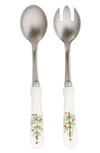 Vietri Lastra Holiday Salad Server Set In Multi