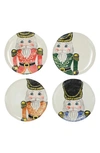 Vietri Nutcrackers Assorted Dinner Plates, Set Of 4 In Assorted