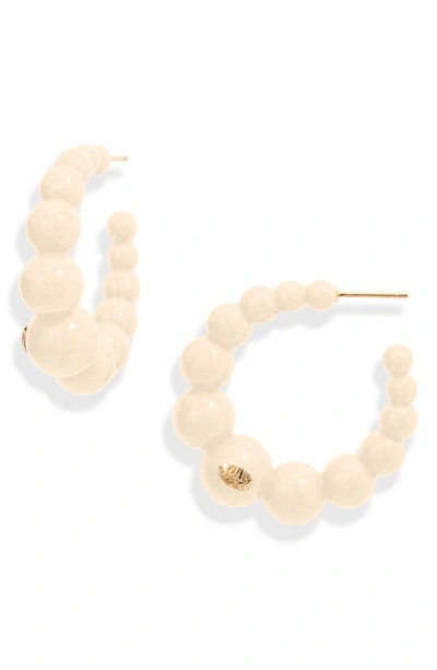 Gas Bijoux Creole Small Hoop Earrings In Ivory