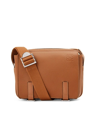 Loewe Xs Military Messenger Bag In Soft Grained Calfskin In Nude & Neutrals