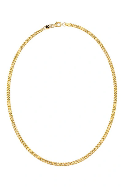 Crislu Curb Chain Necklace In Pearl/ Ivory