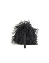 N°21 BLACK SYNTHETIC FEATHERS BACKPACK