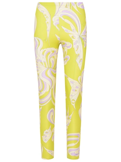 Emilio Pucci Green Synthetic Fabric Leggings