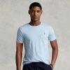 Ralph Lauren Custom Slim Fit Soft Cotton T-shirt In Elite Blue Heather