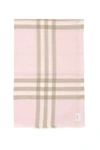 Burberry Check Pattern Wool Silk Blend Scarf In Mixed Colours