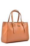 Isabella Rhea Leather Tote In Cognac