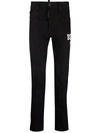 Dsquared2 Mid-rise Straight-leg Jeans In Schwarz