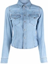 Diesel Button-down Denim Shirt In Blue