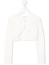 Monnalisa Teen Button-fastening Knitted Cardigan In White