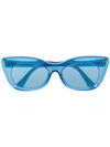 Stella Mccartney Transparent Cat-eye Sunglasses In Shiny Blue