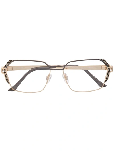Cazal Rectangle-frame Titanium Glasses