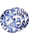 Dolce & Gabbana Blu Mediterraneo Porcelain Soup Plates (set Of 2) In White