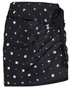 Self-portrait Sequin-embellished Ruched Mini Skirt In Black