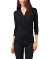 1.state Trendy Plus Size Crossover-front Top In Rich Black
