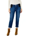 Paige Nuella Side Panel Straight-leg Maternity Jeans In Medium Wash