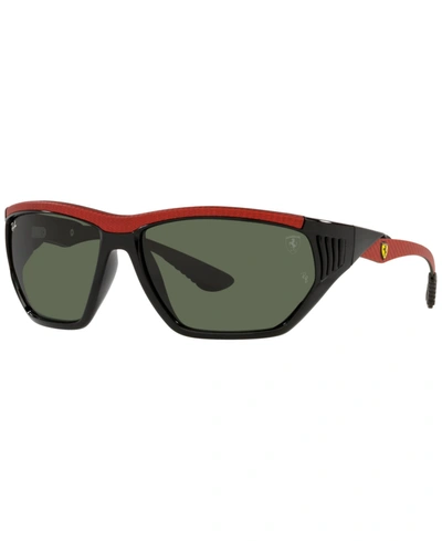 Ray Ban Rb8359m Scuderia Ferrari Collection 63 Unisex Sunglasses In Black