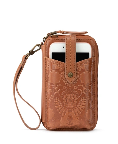  The Sak womens Silverlake Crossbody Bag in Leather Casual Purse  with Adjustable Strap Zipper Pockets, Tobacco Floral Embossed Ii, One Size  US : Clothing, Shoes & Jewelry