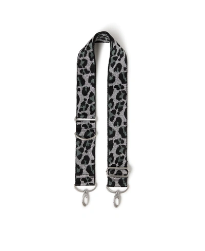 Baggallini Wide Strap In Silver Metallic Cheetah